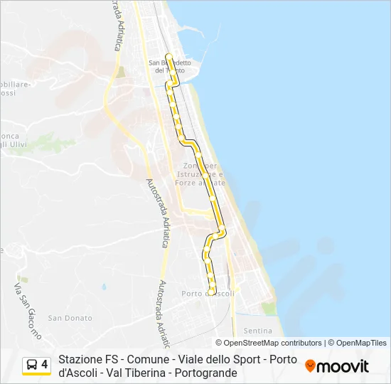 4 Bus Line Map
