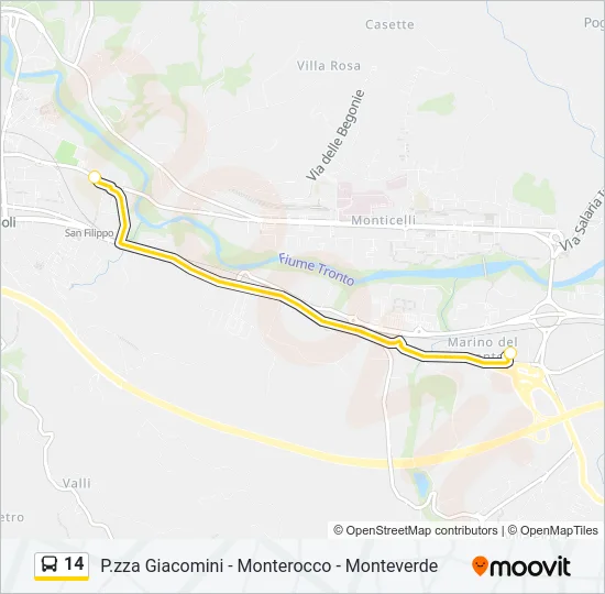 14 Bus Line Map