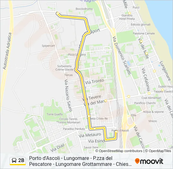 2B Bus Line Map