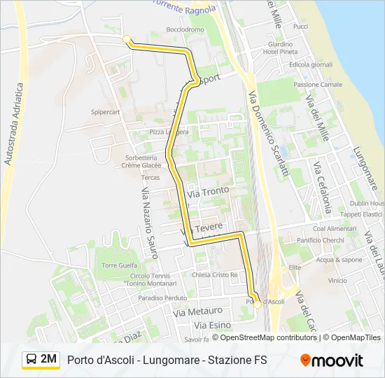 2M Bus Line Map