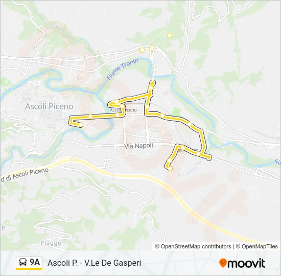 9A Bus Line Map