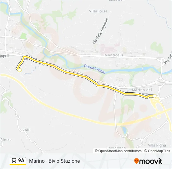 9A Bus Line Map