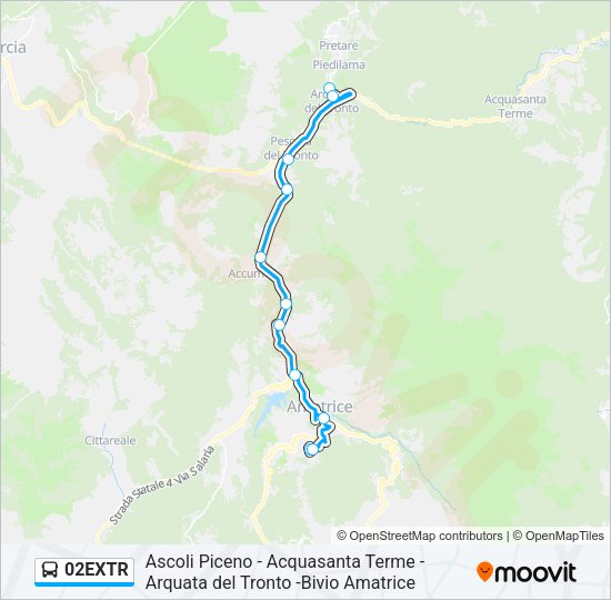 02EXTR Bus Line Map