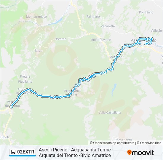 02EXTR Bus Line Map