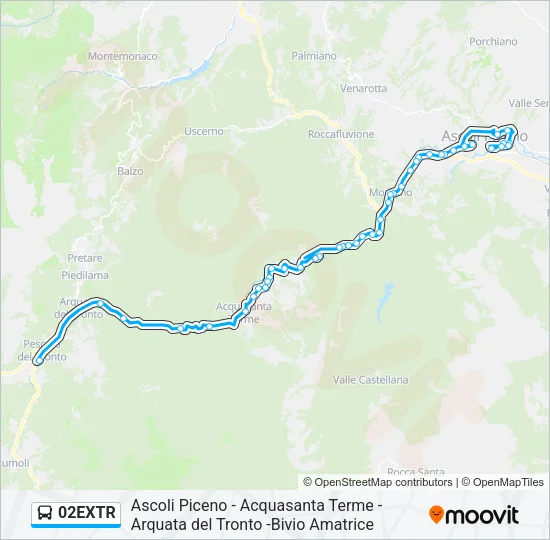 02EXTR Bus Line Map