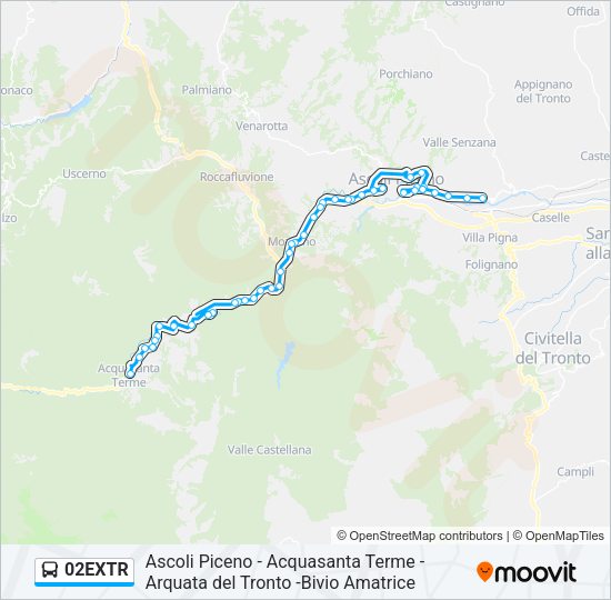 02EXTR Bus Line Map