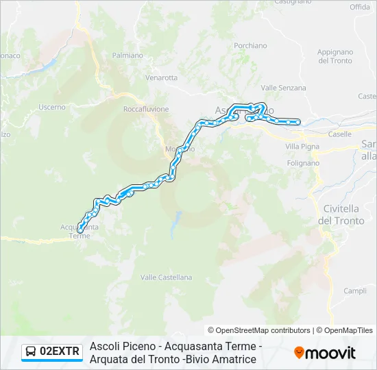 02EXTR Bus Line Map