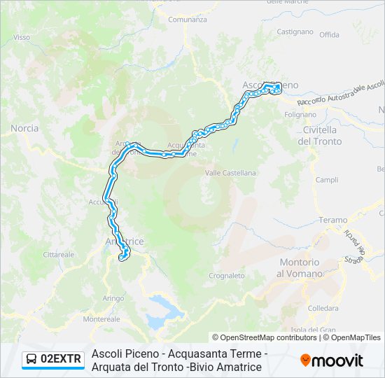 02EXTR Bus Line Map