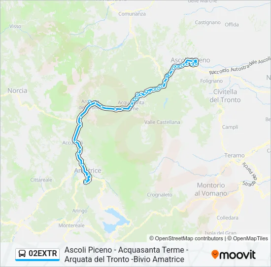 02EXTR Bus Line Map