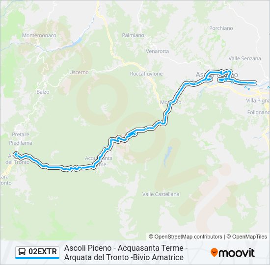 02EXTR Bus Line Map