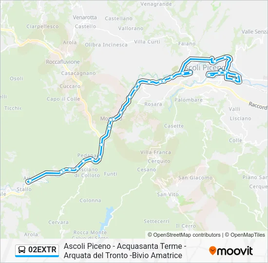 02EXTR Bus Line Map