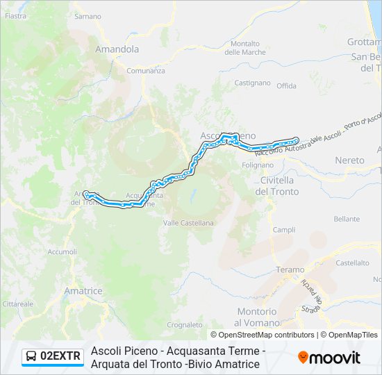 02EXTR Bus Line Map
