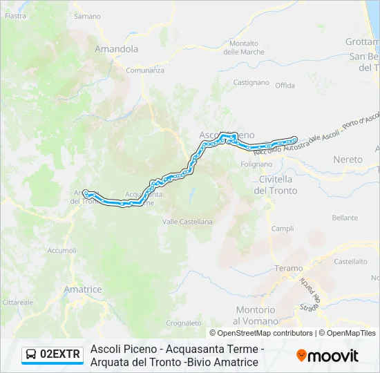 02EXTR Bus Line Map