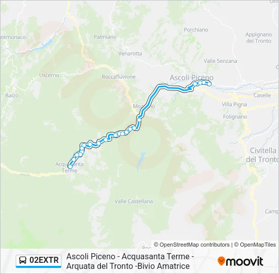 02EXTR Bus Line Map