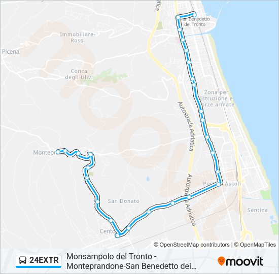 24EXTR Bus Line Map