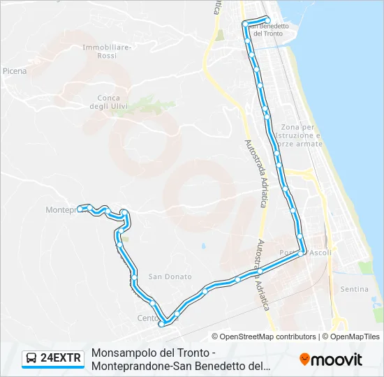 24EXTR Bus Line Map