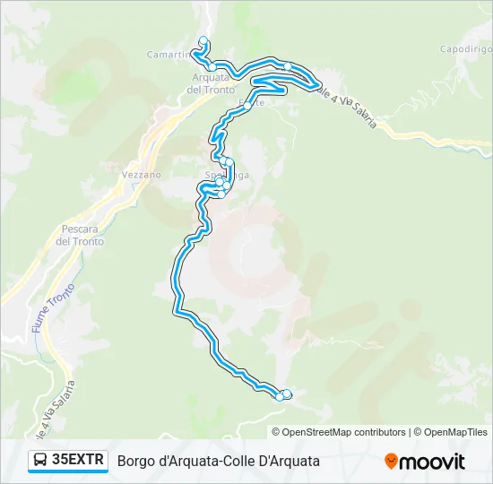 35EXTR Bus Line Map
