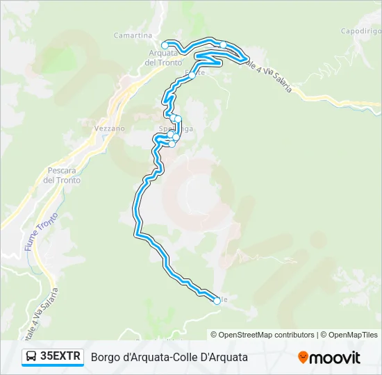35EXTR Bus Line Map