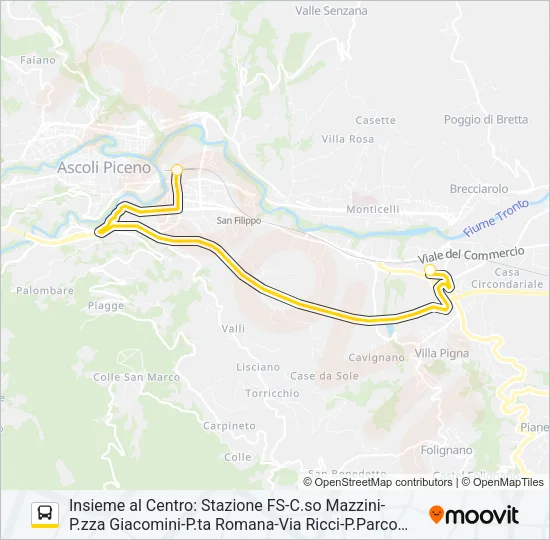 INSIEME AL CENTRO Bus Line Map