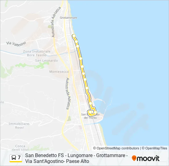 7 Bus Line Map
