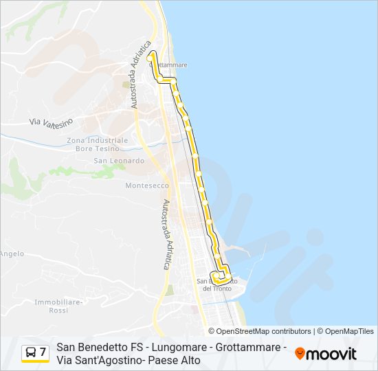 7 Bus Line Map