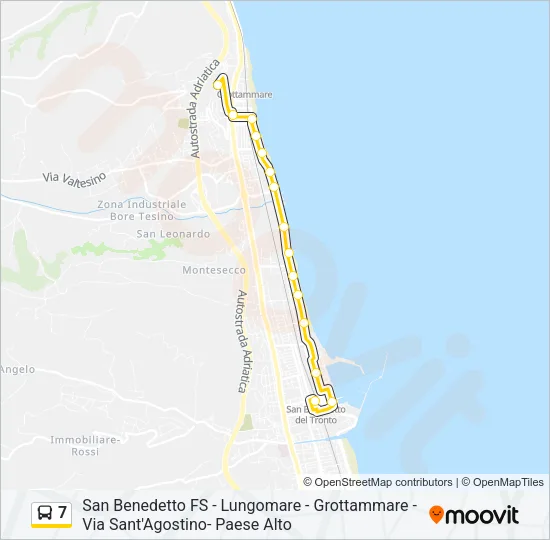 7 Bus Line Map