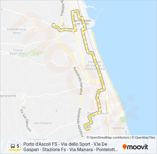 5 bus Line Map