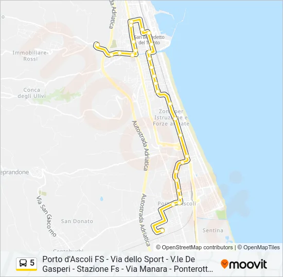 5 Bus Line Map