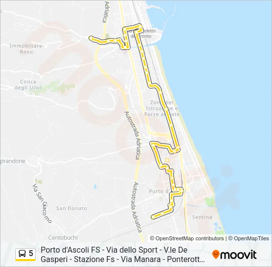 5 Bus Line Map