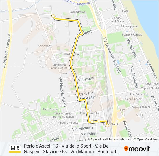 5 bus Line Map