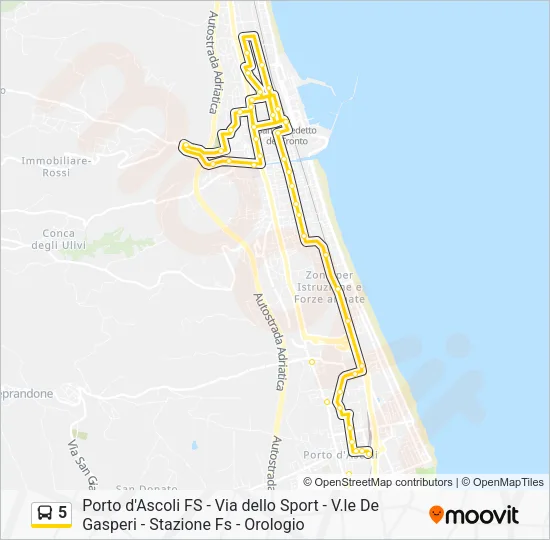 5 Bus Line Map