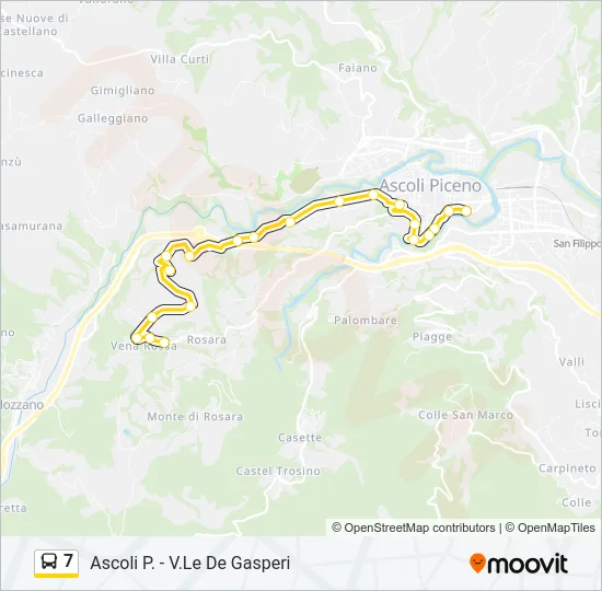 7 Bus Line Map