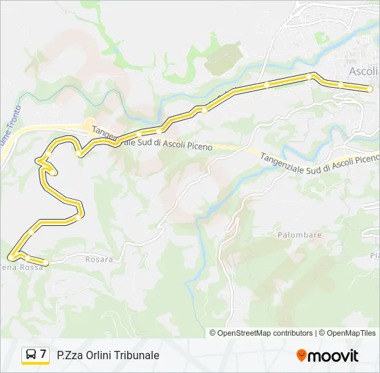 7 Bus Line Map