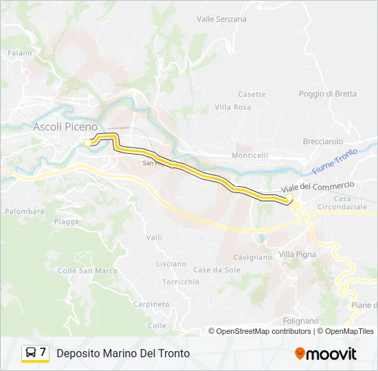 7 Bus Line Map