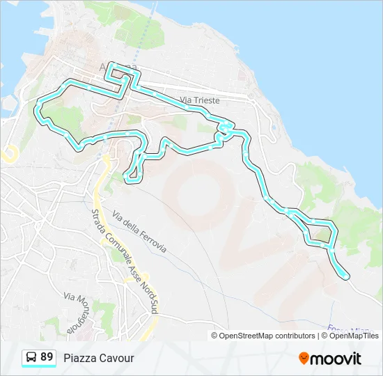 89 Bus Line Map