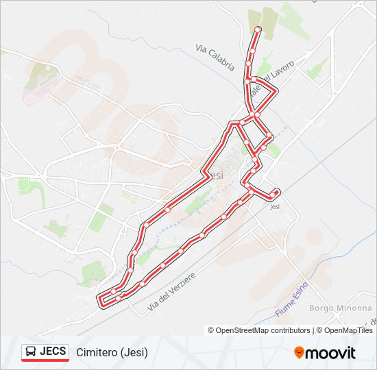 JECS Bus Line Map
