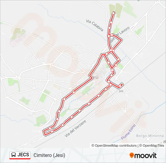JECS Bus Line Map