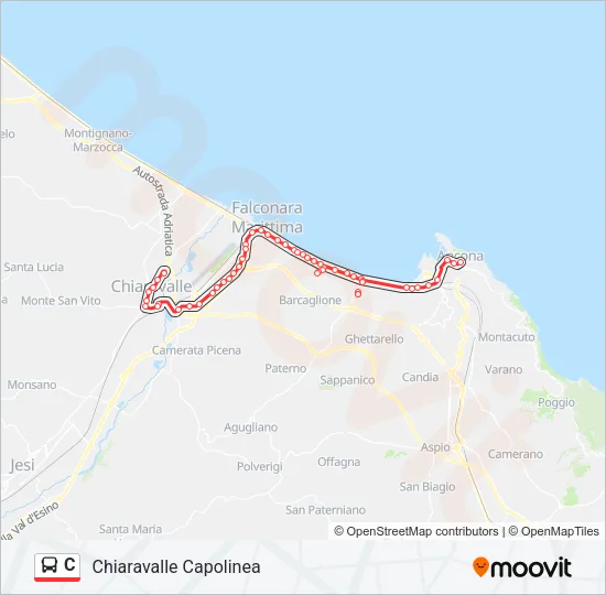C Bus Line Map