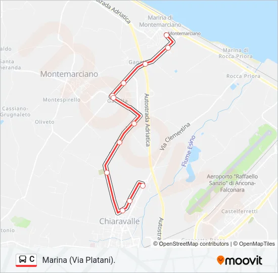 C Bus Line Map