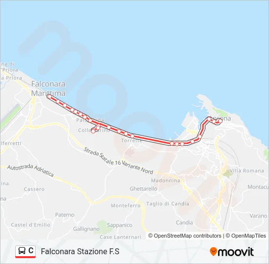 C Bus Line Map