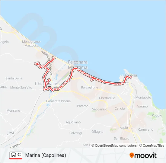 C Bus Line Map