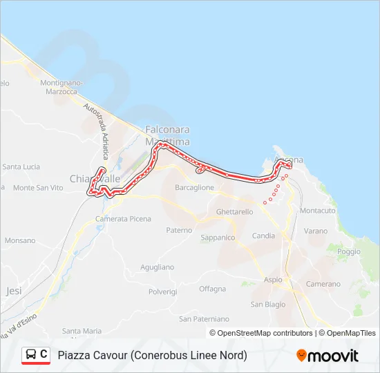 C Bus Line Map