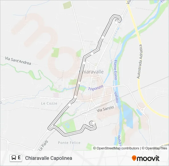 E Bus Line Map