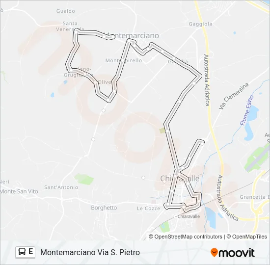 E Bus Line Map