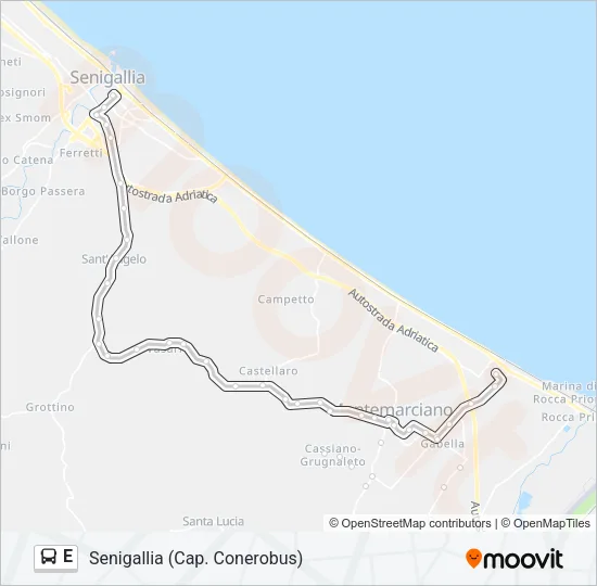 E Bus Line Map