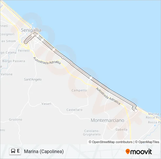 E Bus Line Map