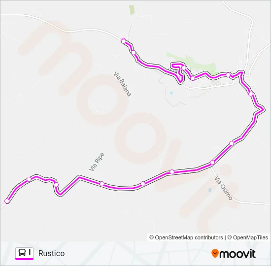 I Bus Line Map
