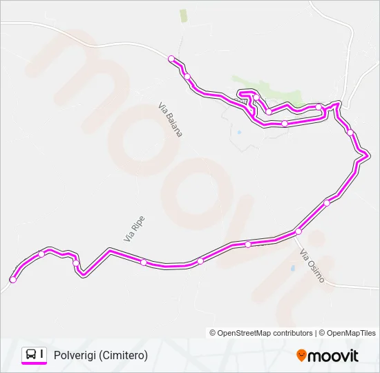 I Bus Line Map