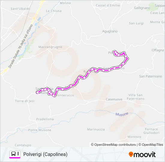 I Bus Line Map