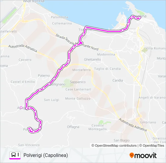 I Bus Line Map